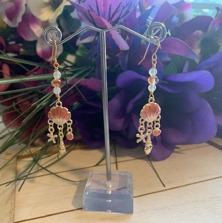 Seashell Charm Earrings