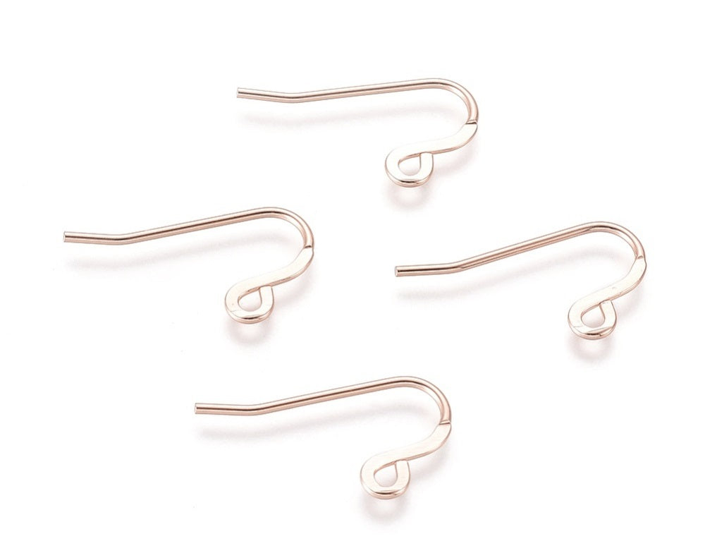 Stainless Steel French Hook Ear Wires Rose Gold VALUE PACK