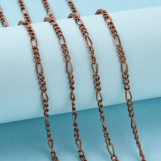 Chain, Figaro Copper 7mm