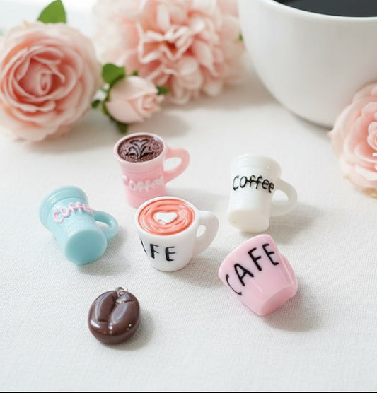 Resin Coffee Charms, Variety Pack