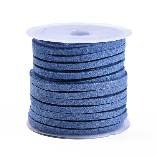 Vegan Suede, Flat 3mm Cornflower
