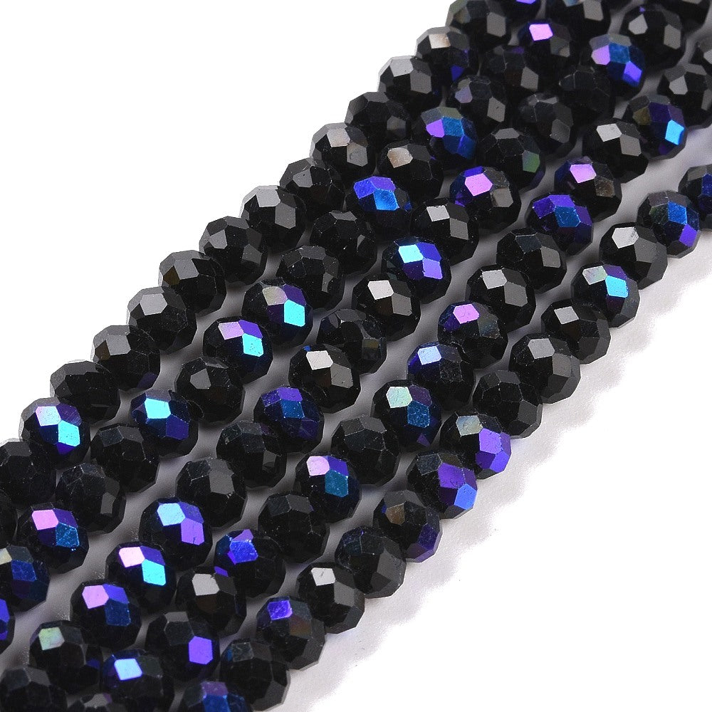 Rondelles Black Rainbow 6mm