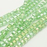 Faceted Cuboids Pale Green 4mm