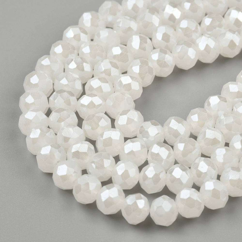 Rondelles Creamy White AB 6mm