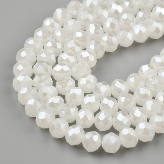 Rondelles Creamy White AB 6mm