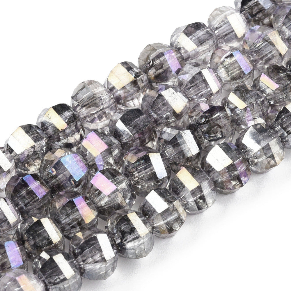Rondelles Grey/Purple AB 8mm