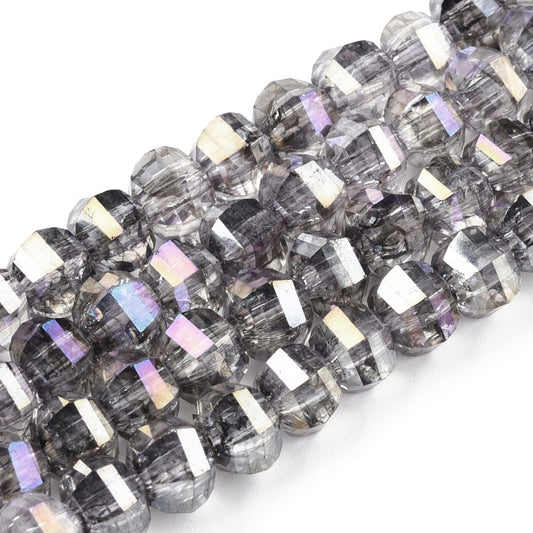 Rondelles Grey/Purple AB 8mm