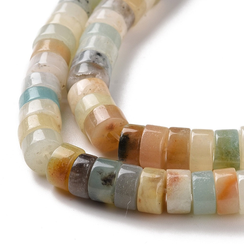 Flower Amazonite Heishi 6mm
