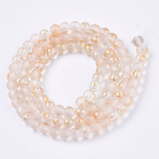 Glass Rounds Papaya Whip Foil 4mm