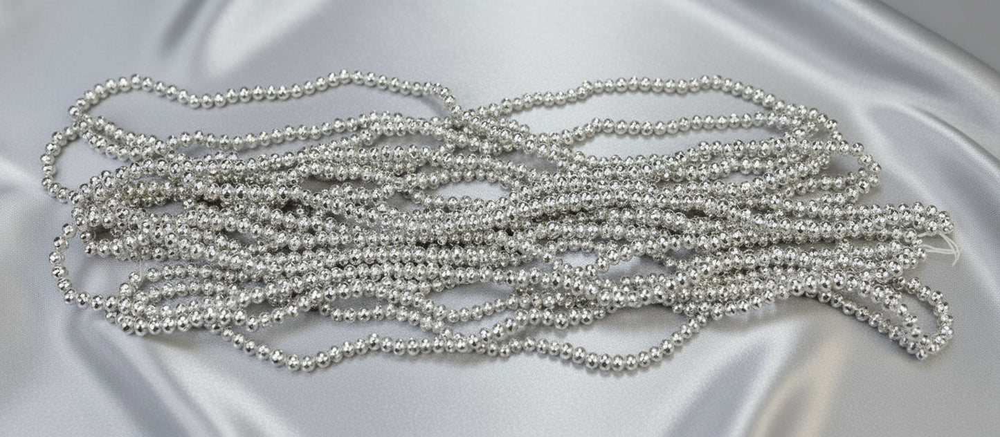 Rondelles, Silver 3mm