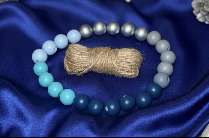 Wood Beaded Tassel Garland Kit, Coastal Breeze