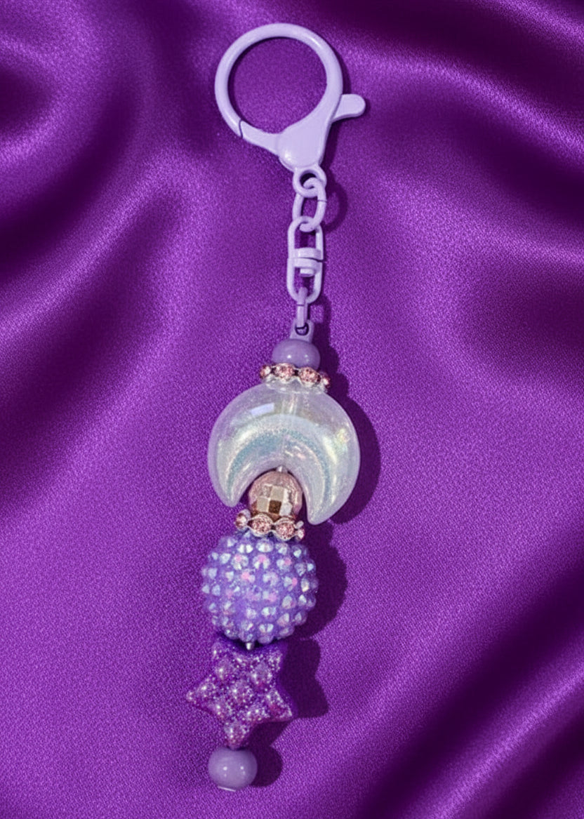 Moon over Violet Beadable Bag Charm Kit