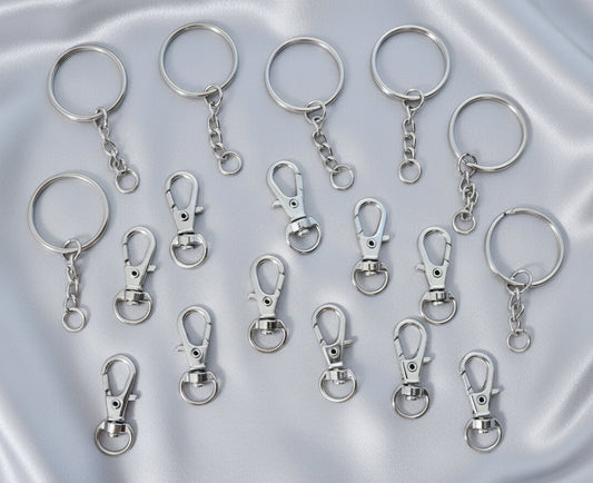 Swivel Lobster Clasp and Keyring with Chain 304SS
