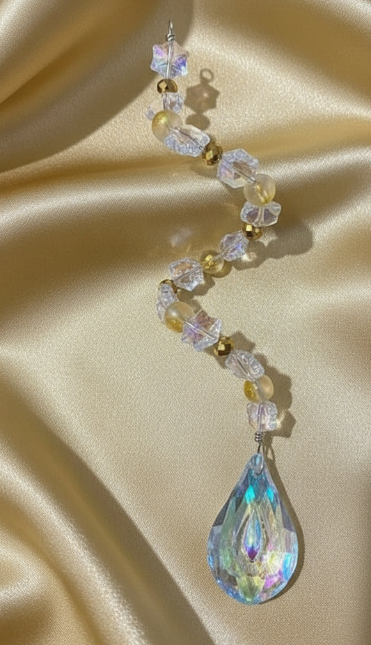 Golden Glow Spiral Ornament