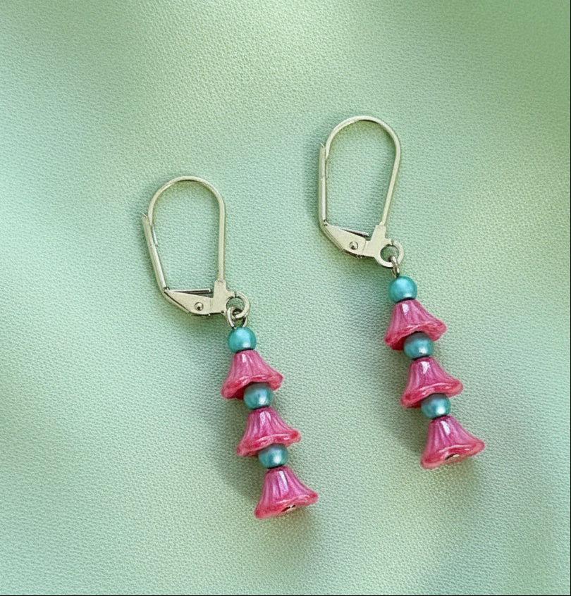 Czech Christmas Tree Earrings