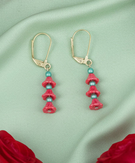 Czech Bell Flower Earrings
