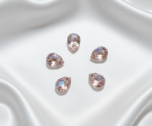 Briolette Crystals, Pink 10mm