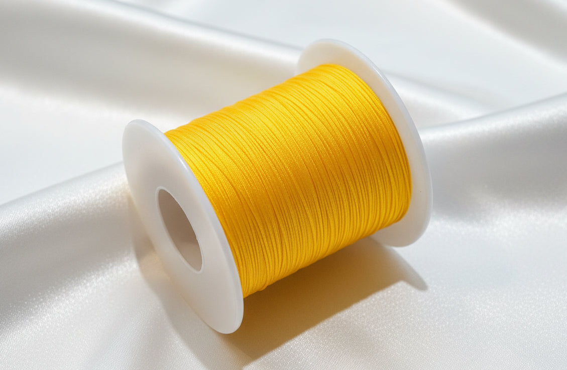 Knotting Cord, Yellow .4mm by the yard