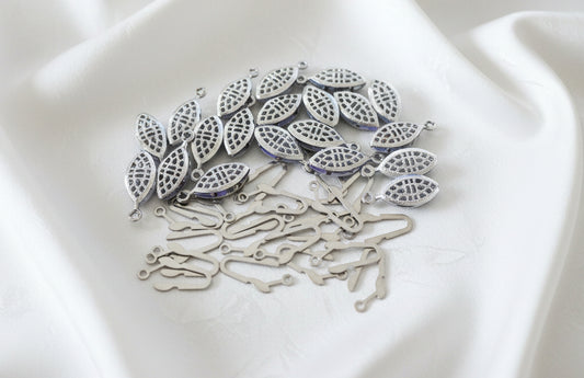 Fish Hook Filagree Clasp Stainless Steel