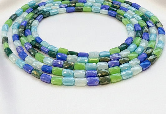 Faceted Rectangles, Bloomin' Meadow 7mm