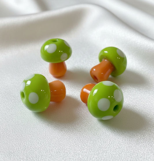 Handmade Lampwork Mushrooms