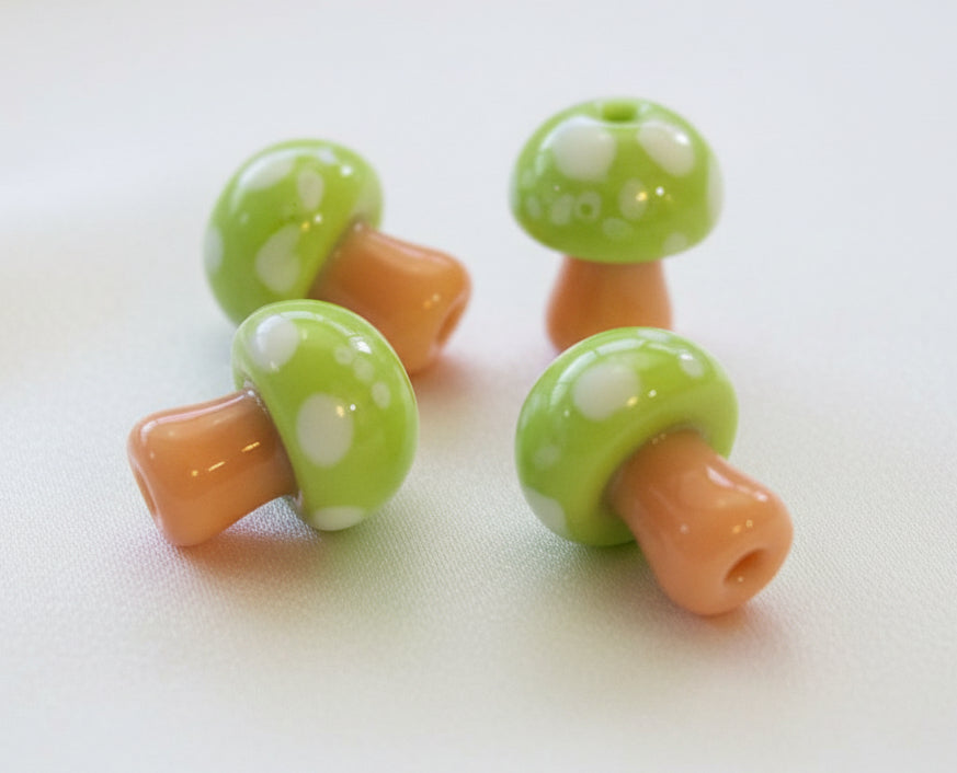 Handmade Lampwork Mushrooms