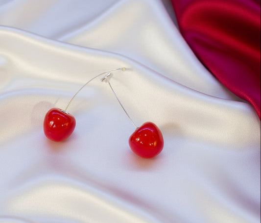 Lifelike Cherry Earrings