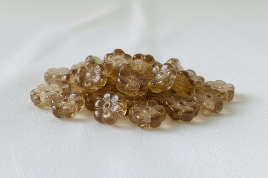 Czech Pressed Flowers Smoked Topaz