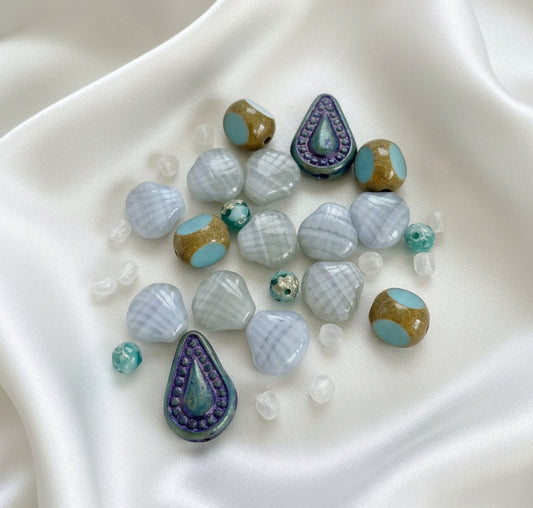 Czech Glass Designer Mix Coastal Sea Breeze