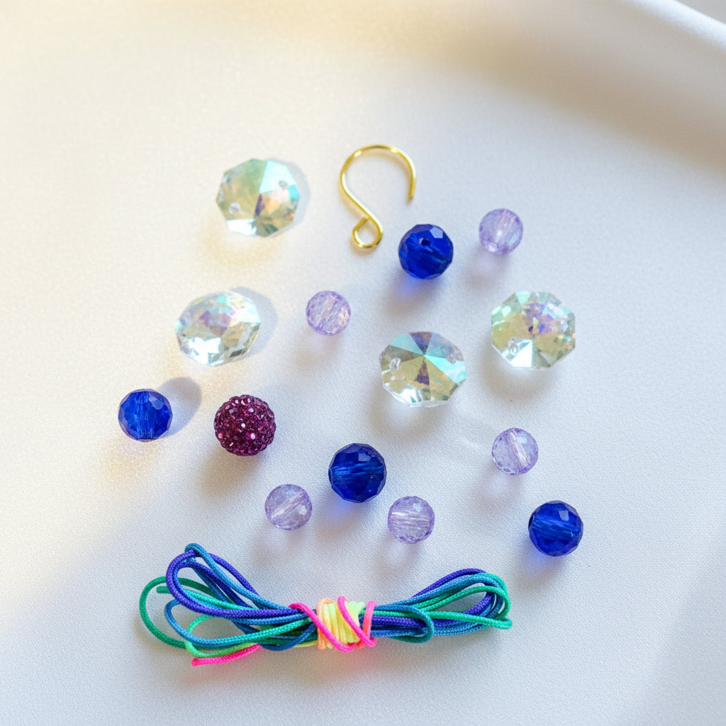 Mini Suncatcher Crystals Kit w/Cording & Hook