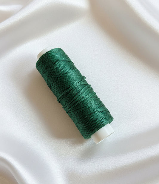 Waxed Knotting Cord, Forest Green .5mm by the yard