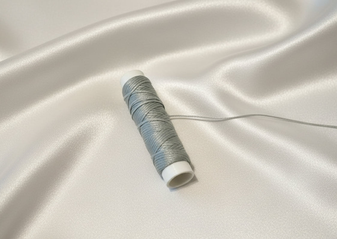 Waxed Knotting Cord, Light Grey .8mm by the yard