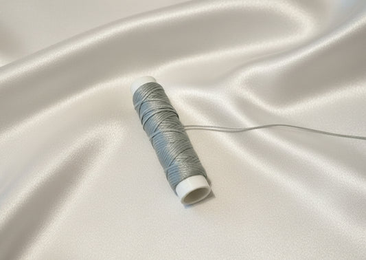 Waxed Knotting Cord, Light Grey .8mm by the yard