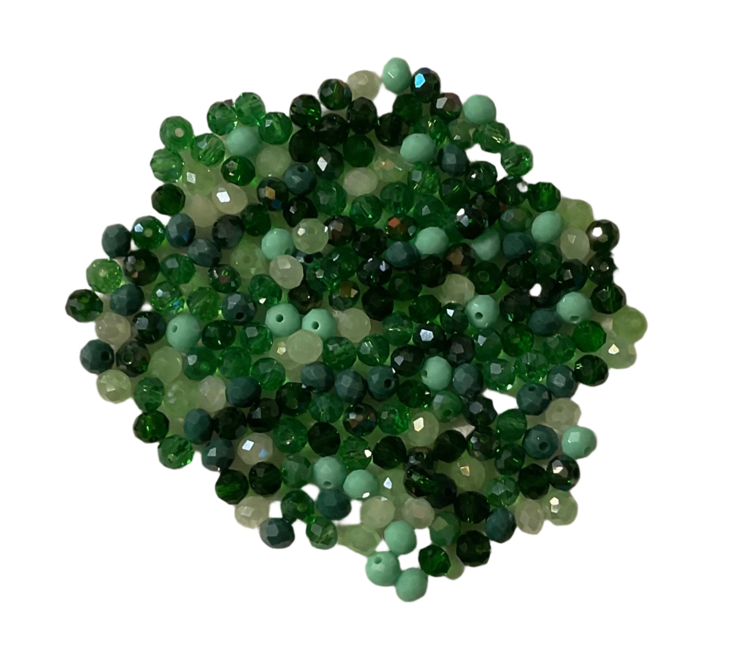 Bead Bag: Green Rondelle Mix 2