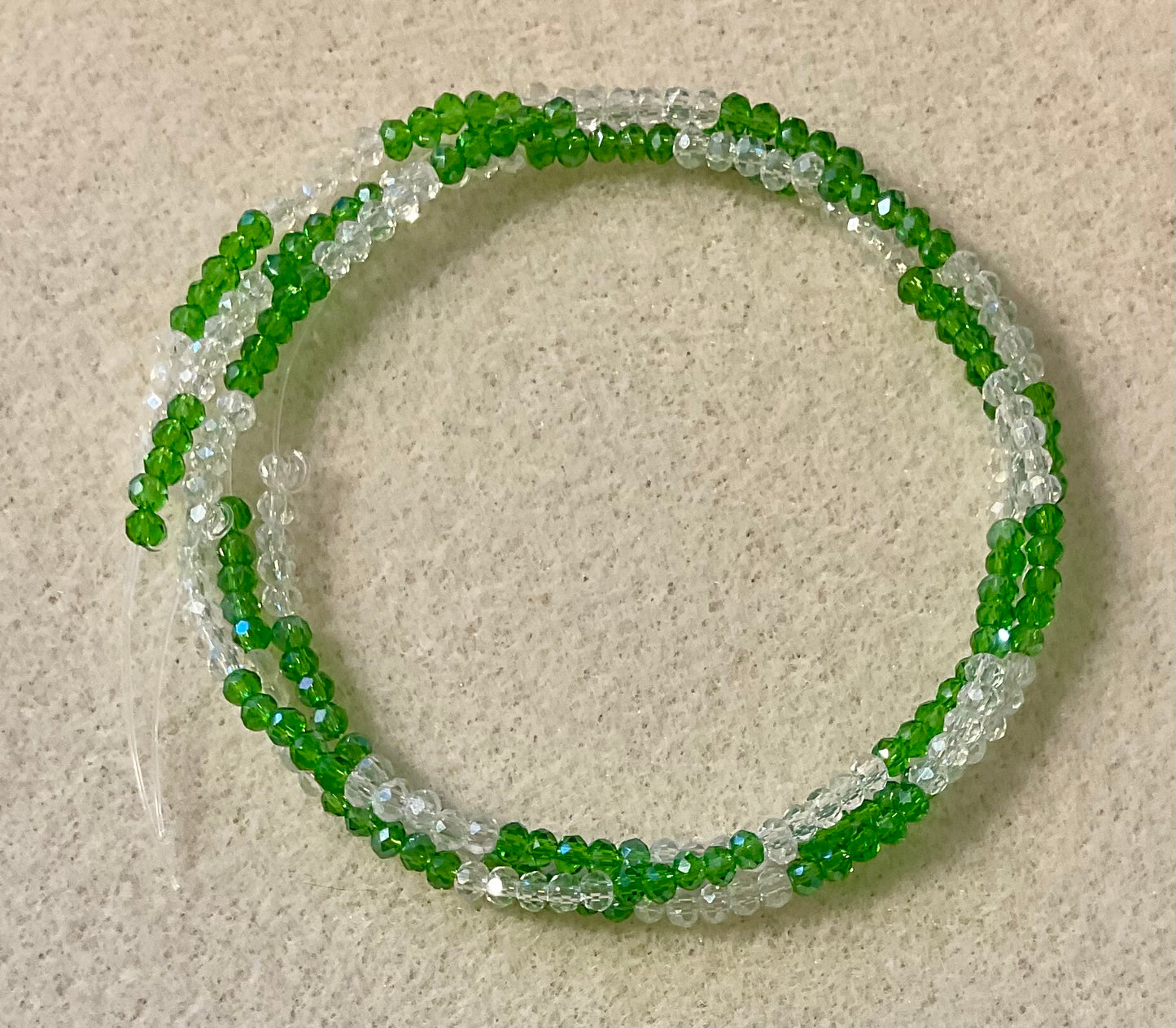 Rondelles Green & Clear Mix 3mm