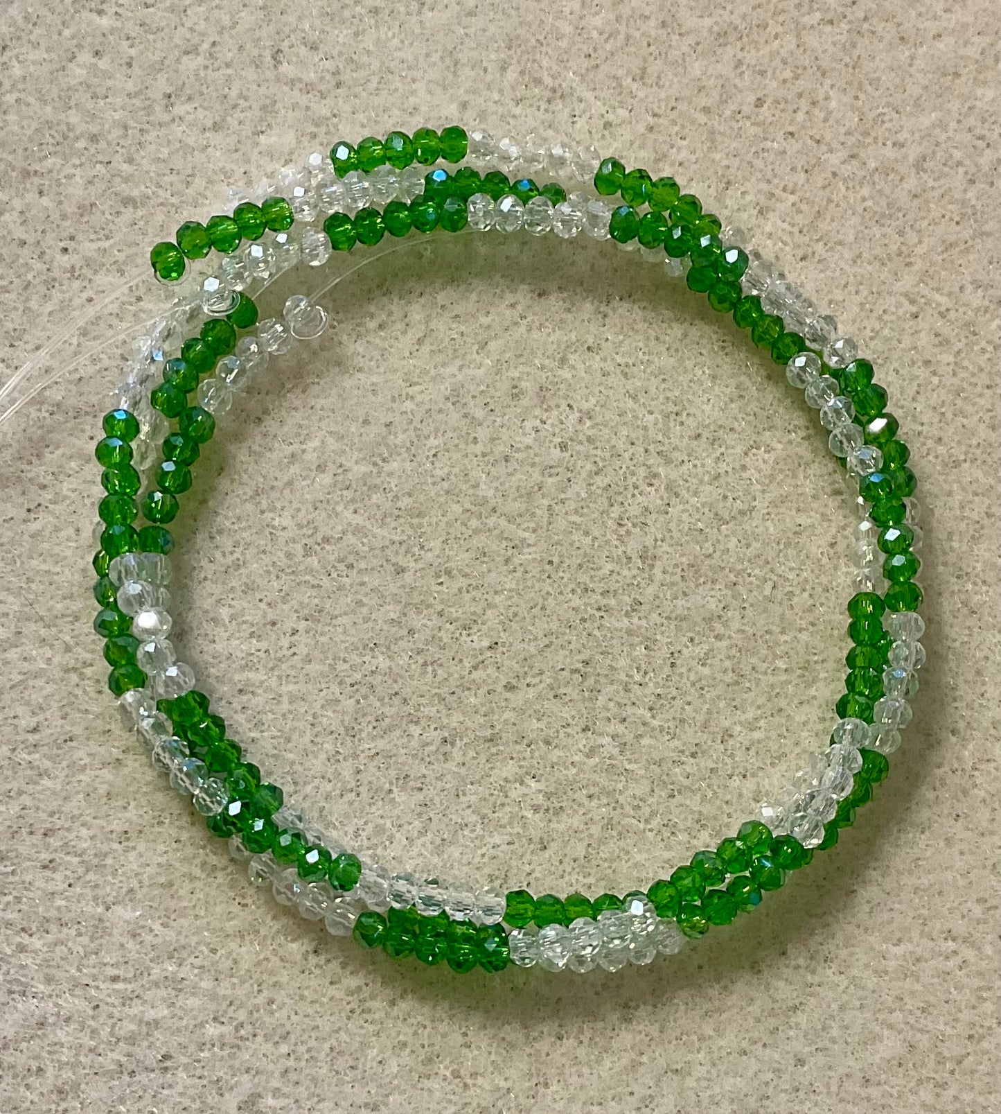 Rondelles Green & Clear Mix 3mm