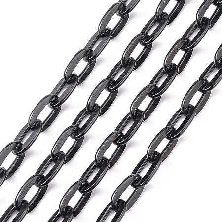 Chain, Oval Cable Black 15mm