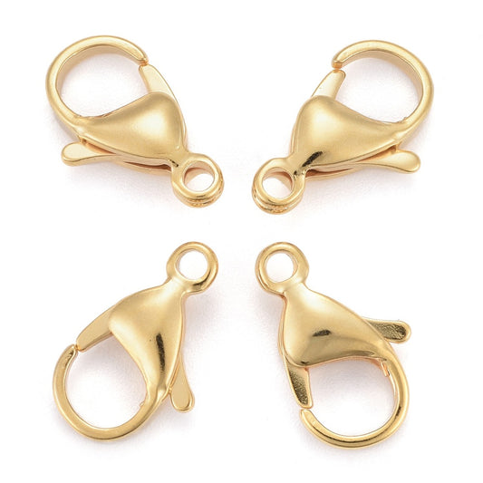 Lobster Clasp, Gold 24K GP 304SS