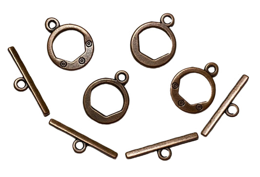 Round Toggle Clasp, Bronze