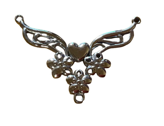 Wing Heart Flower Connector, 304SS