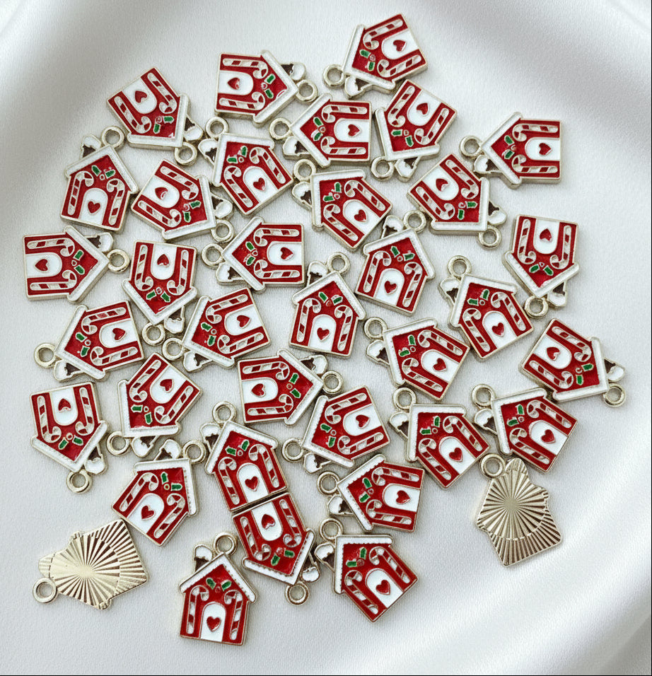 Enamel Holiday Charms, House