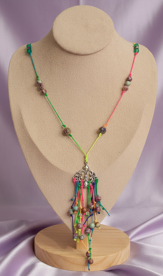 Imperial Jasper Adjustable Knotted Necklace