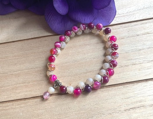 Rose Agate Goddess Stretch Bracelet