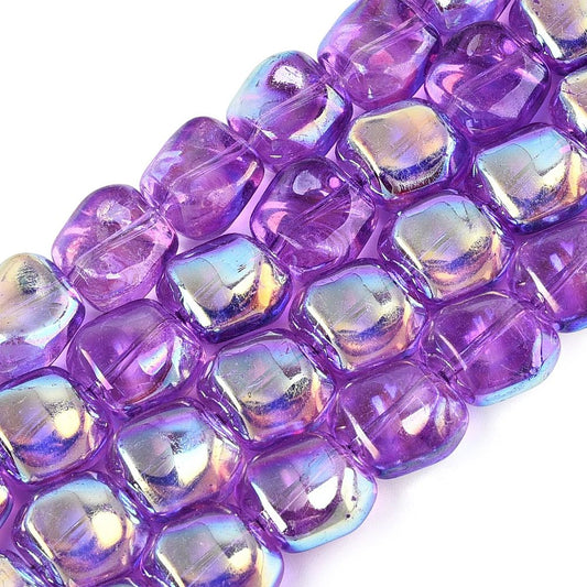 Twist Bean Beads Dark Orchid AB
