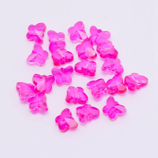 Faceted Butterfly Crystals Fuchsia