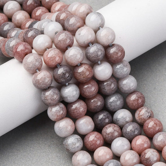 Imitation Jade Glass Rounds Blush Dreams 8.5mm