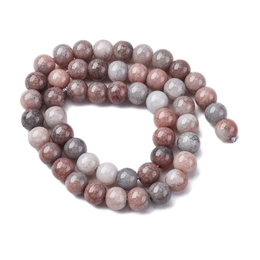 Imitation Jade Glass Rounds Blush Dreams 8.5mm