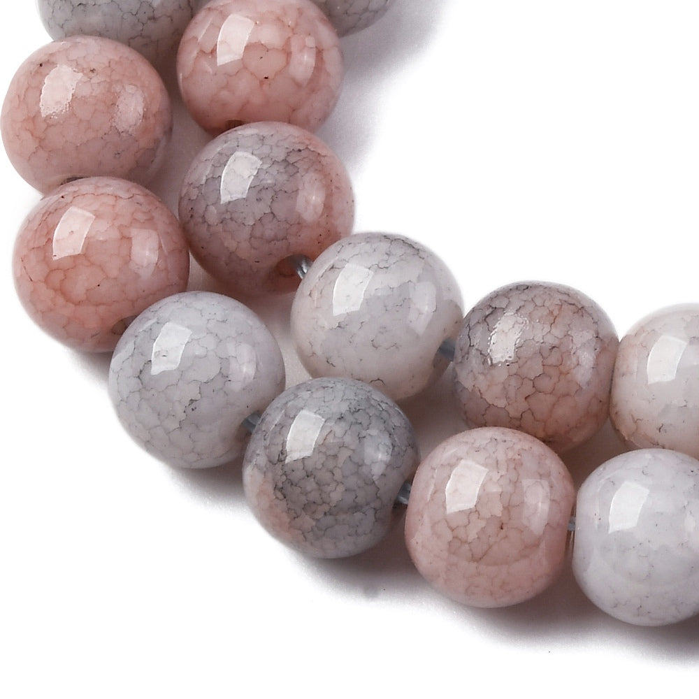 Imitation Jade Glass Rounds Blush Dreams 8.5mm