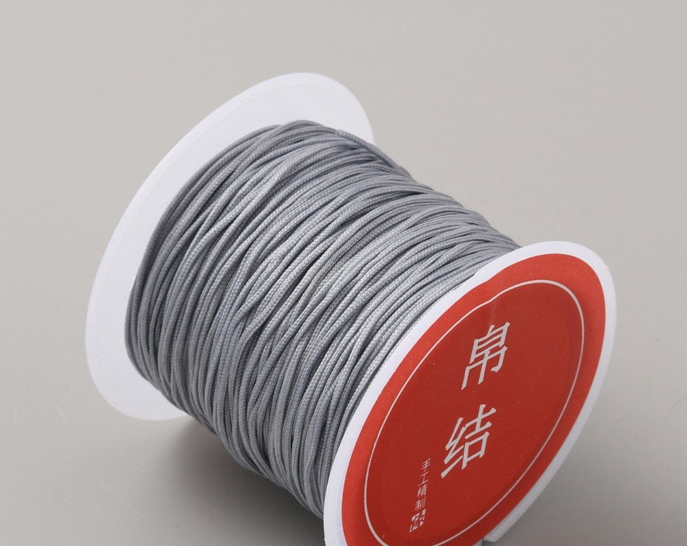 Knotting Cord, Gray .8mm by the yard