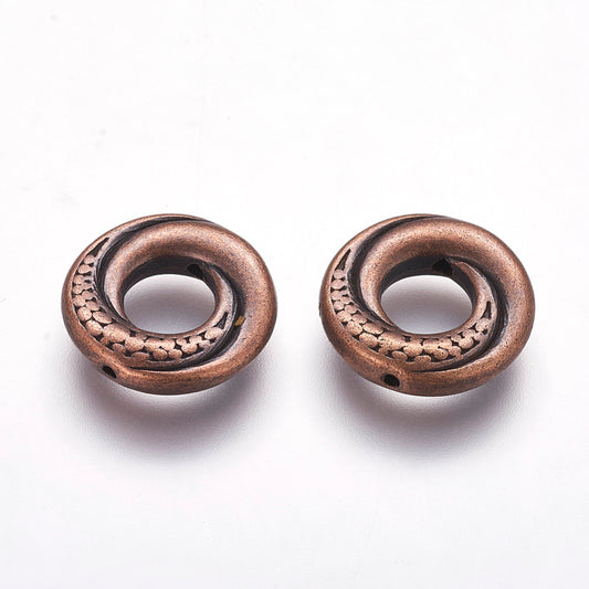 Tibetan Donut Bead Frames Copper